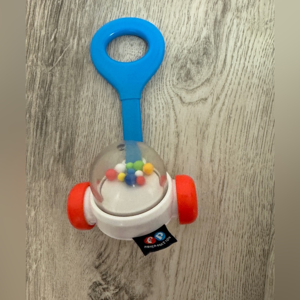 Fisher-Price Blue and Red Baby Rattle Toy